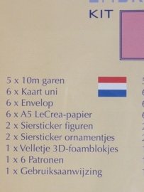 003004- Leane borduurkaarten pakket rood OPRUIMING