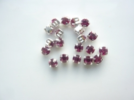 CH.180 -  20 stuks rijgstrass / naaistrass van 4mm SS16 cerise