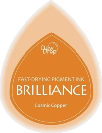 132019/1094- brilliance stempelkussen dew drops cosmic copper 3.5x5cm