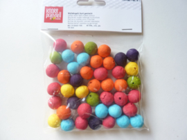 KN.2663155- 40 stuks wattenballen van 15mm kleurenmix