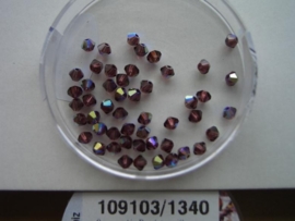 109103/1340- 50 x swarovski kralen 3mm burgundy AB