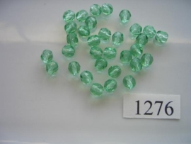 30 stuks tsjechische kristal facet geslepen glaskralen mintgroen 6x5mm 1276