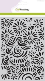 CE185070/1104- Craft emotions mask stencil bloemen A5