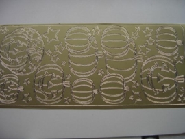 st119- sticker met pompoenen goud 10x20cm