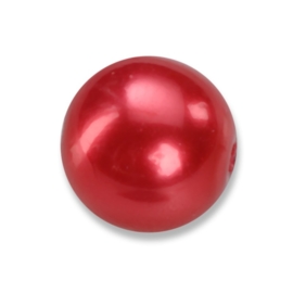 50 x ronde glasparels in een doosje 6mm rood - 2219 620