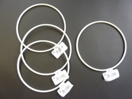 wit gelakte metalen dichte ring van 12cm doorsnee - 6770 126