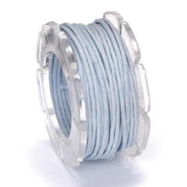 KN2290 451- 5 meter waxcord met nylonkern lichtblauw 1mm dik