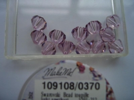 109108/370 -12 x swarovski 8mm licht amethyst