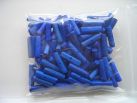 100 stuks kokoskralen van 12x3mm donker blauw