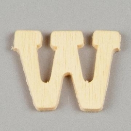 006887/1422- 2cm houten letter W