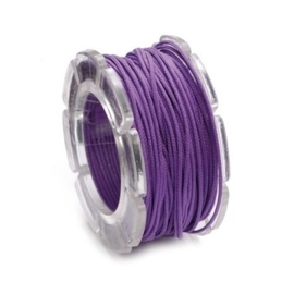 002290/0360- 10 meter waxcord met nylonkern paars 0.6mm dik