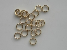 25 x dubbele ringetjes 5 mm goud