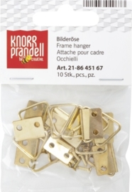 KN218645 132- 10 x schilderijhaakjes met spijkertjes 13x18mm