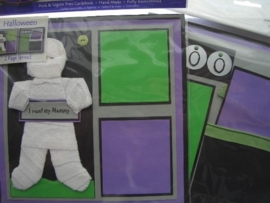 5492- Just Finger embellishments page kit halloween 2 pagina`s van 20x20cm