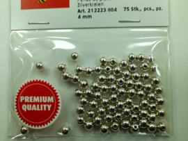 2223 803 - 120 stuks wax parels van 3 mm. - zilver - premium kwaliteit