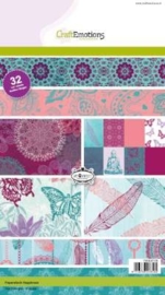 CE118040/0108- 32 vel Craft Emotions paper stack happiness A5