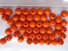 6011 041 - 50 stuks A-kwaliteit houten kralen van 10mm oranje