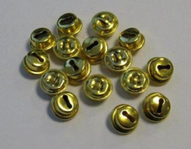 4311 - 16 stuks belletjes van 10 mm. goudkleur