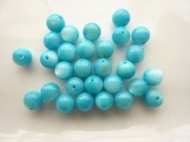 2623- 30 stuks schelpenkralen van 6mm blauw