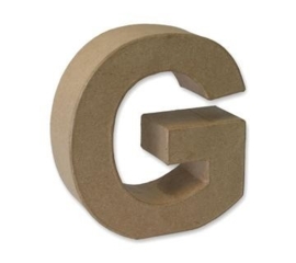 1929 3107- stevige decoratie letter van papier mache - 3D letter G