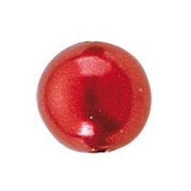 25 x ronde waxparels in een doosje 8mm rood - 6069 150