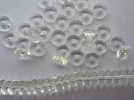 8x3.5mm AA-kwaliteit glaskralen spacers kristal 30 stuks-3662- EXTRA LAGE PRIJS!