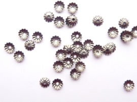 5mm kralenkapjes 20 stuks antraciet - SUPERLAGE PRIJS!- CH.113