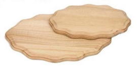 CE811706/2317- houten paneeltje ovaal gewelfd 23x17.5cm