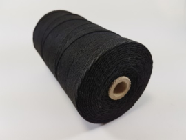 CE890040/1603- 550 mtr katoen macramé touw spoel 1.5mm 500grs - zwart