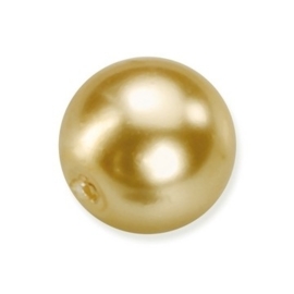 25 x ronde glasparels in een doosje 8mm goud - 2219 774