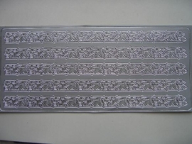 st 255- randje breed zilver 10x20cm