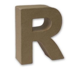 1929 3118- stevige decoratie letter van papier mache - 3D letter R