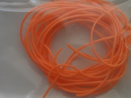 194- 6 x scoubidou touwtjes van 80 cm. oranje mat