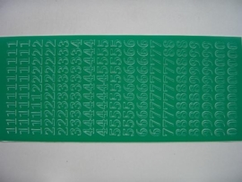 311- cijfers groen 10x20cm