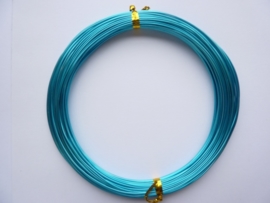 AW.02- 20 meter aluminiumdraad (Wire&Wire draad) van 0.8mm dik turquoise