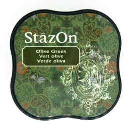 CE132021/4051- Stazon inktkussen midi olive green SZ-MID-51