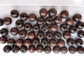 6011 079 - 50 stuks A-kwaliteit houten kralen van 10mm donkerbruin