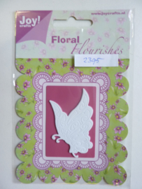 0002395- Joy Crafts stencil foam Flourishes vlinder - OPRUIMING