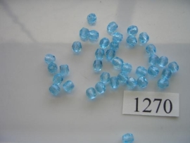 35 stuks tsjechische kristal facet geslepen glaskralen lichtblauw 5mm 1270