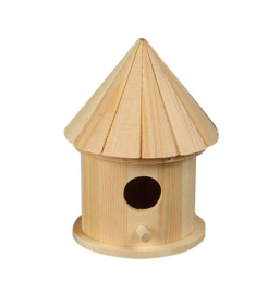 houten vogelhuisjes