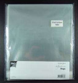 JOY8001/0355- 100 stuks kaartenzakjes zelfklevend 215x215mm