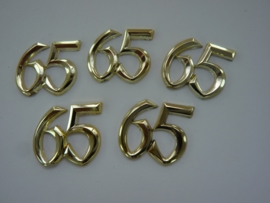 SLK.117- 5 stuks sierletters 65 goudkleur 15mm hoog