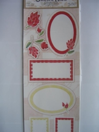 5084- kaders en bloemen 30x13cm Sharon Ann collection