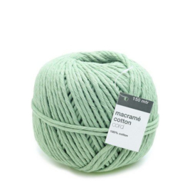 CE890030/4360 - Vivant macrame katoenkoord 5 mm. dik – mintgroen - 150 meter