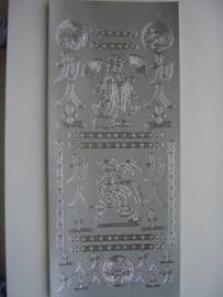 st551- japanse figuren zilver10x20cm