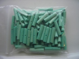 100 stuks kokoskralen van 12x3mm mint groen