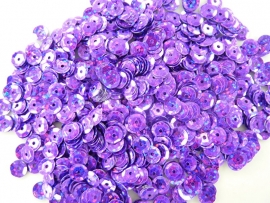 10gram facon pailletten van 6mm glitter violet (grote hoeveelheid!)