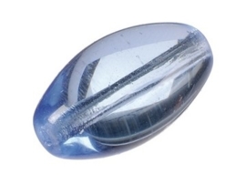 2222 829- 20 stuks glaskralen bohemisch lichtblauw van 14x8mm in een zakje