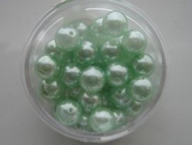 50 x glasparels 8mm pastel groen 117472/3150