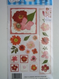 5010- bloemen Rub-on transfer